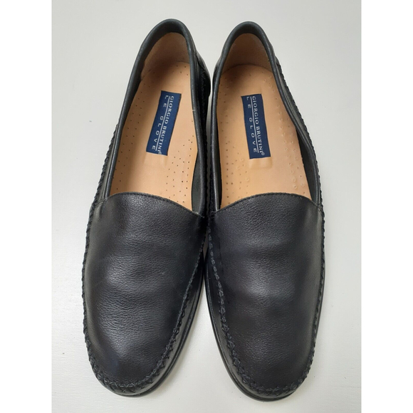 Giorgio Brutini Le Glove 671311 Size 8M Leather Slip On Men's Black Loafers - Picture 3 of 8